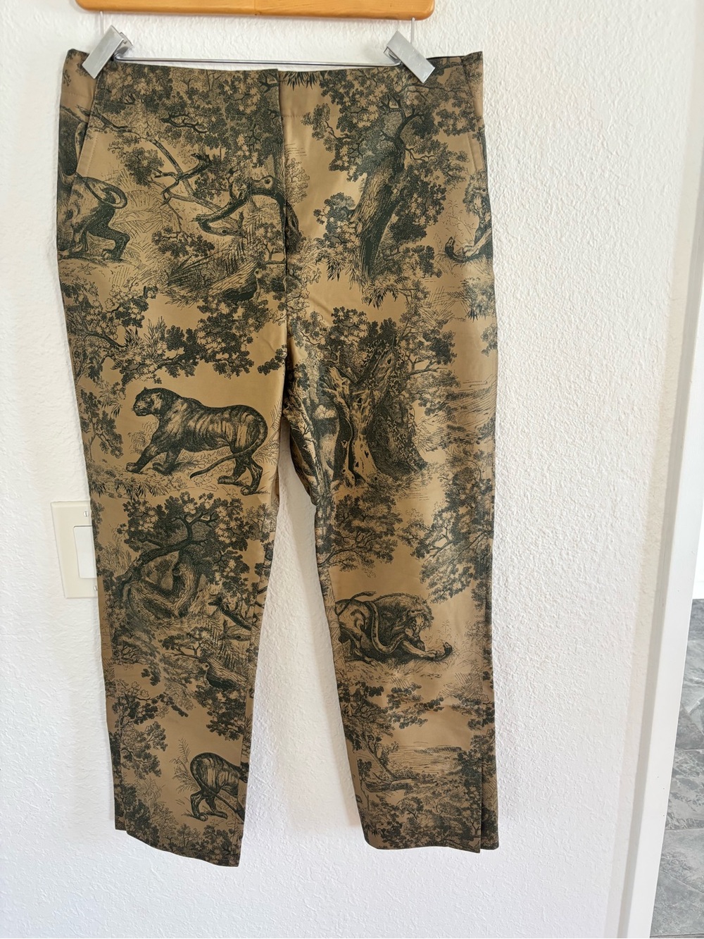 Christian Dior Trousers in Toile de Jouy Print, size FR 38